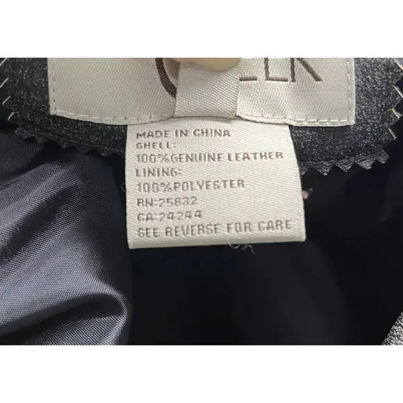 CRIPPLE CREEK Studded Leather Jacket Sz L Western Cowgirl Biker - Picture 11 of 11